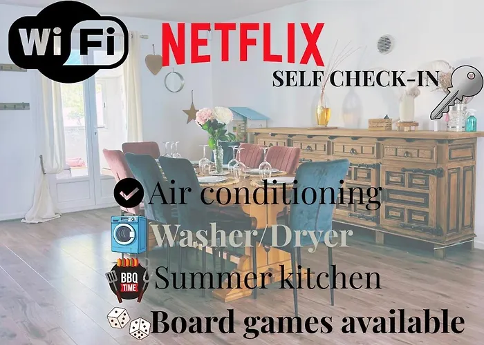 فيلة Charmante Familiale, Avec Piscine Privee, Ideale Pour Journee A La Et Proche Des Grands Buffets