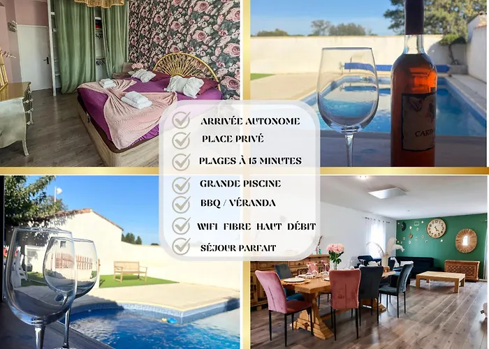 Charmante Familiale, Avec Piscine Privee, Ideale Pour Journee A La Et Proche Des Grands Buffets * Coursan